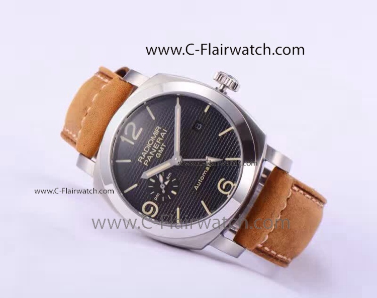 Clone Radiomir Panerai GMT 1940 SS Black Dial Watch PAM00627